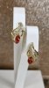 4962 Kolczyki złote pozłacane Austrian Crystal wiszące 14K cyrkonie Xuping 